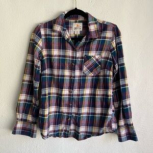 Field & Stream Woman Flannel 100% Cotton Bottom Up Shirt, Size M